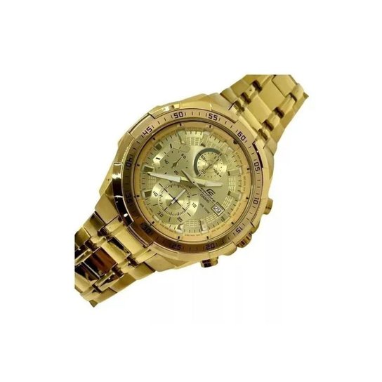 Relógio Casio Edifice Dourado 47mm - Dourado Menor preço em Relógio Casio Edifice Dourado 47mm - Dourado