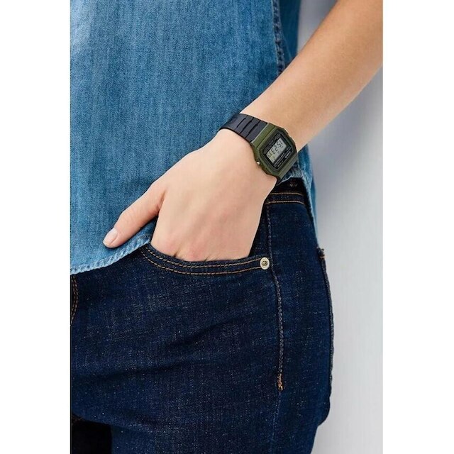 Relógio Casio F-91WM-3ADF Feminino - Preto | Netshoes