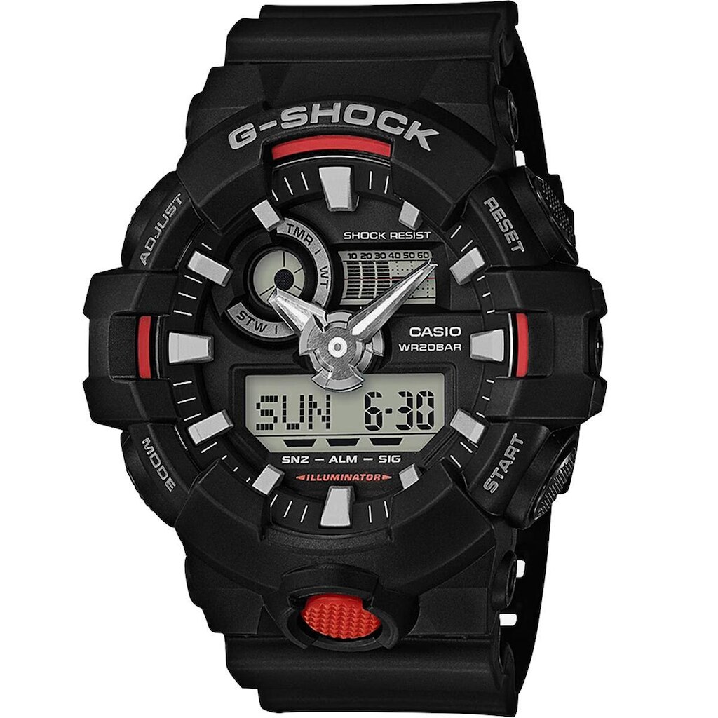 Relógio Casio G-Shock Digital e Analógico GA-700-1ADR Preto
