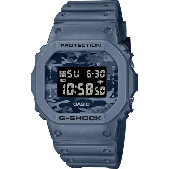 Relógio Casio G-Shock DW-5600CA-2DR Camuflado - Azul Menor preço em Relógio Casio G-Shock DW-5600CA-2DR Camuflado - Azul