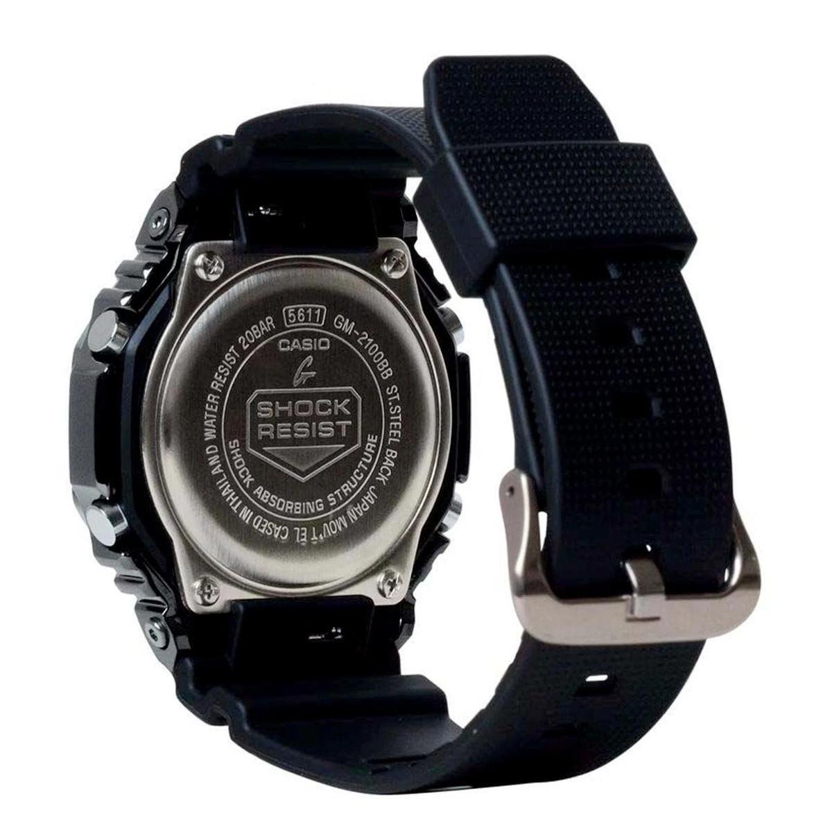 Relógio Casio G-SHOCK GM-2100BB-1ADR Metal Covered - Preto | Netshoes