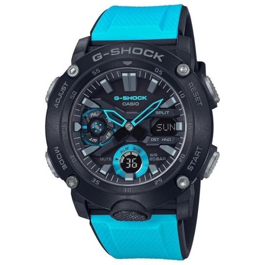 Relógio Casio G-shock Masculino Carbon Core Guard - Preto+Azul é ruim? Relógio Casio G-shock Masculino Carbon Core Guard - Preto+Azul é boa?