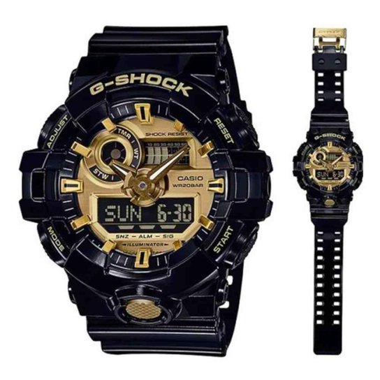 Relógio Casio G- Shock Masculino GA-710GB-1ADR Preto Netshoes