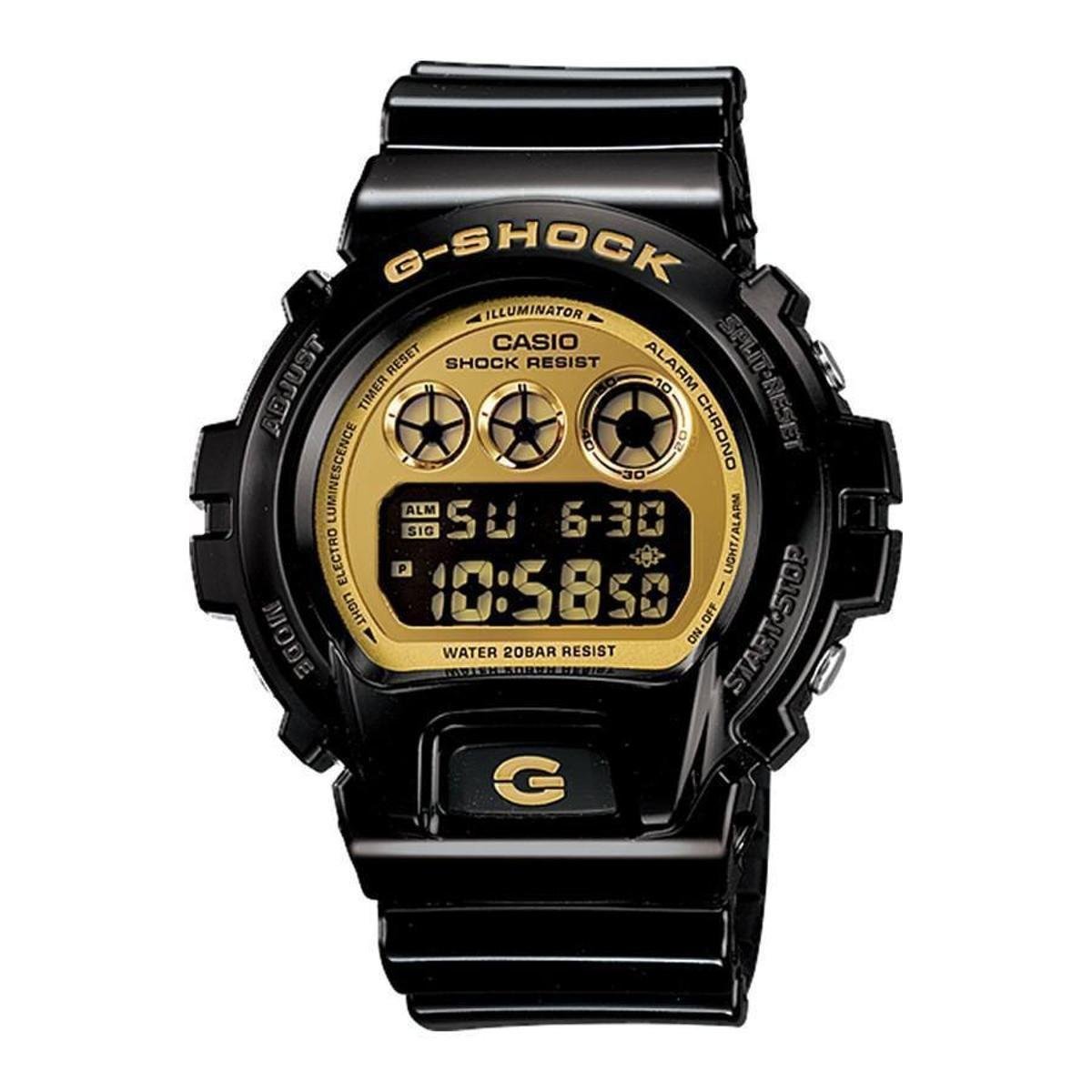 Relógio Casio Masculino G-Shock Digital Preto e Dourado DW6900CB1DS ...