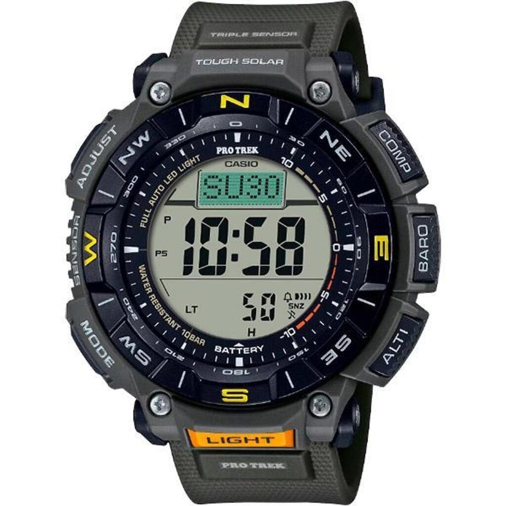 Relógio Casio ProTrek PRG-340-3DR Solar Altímetro Barômetro