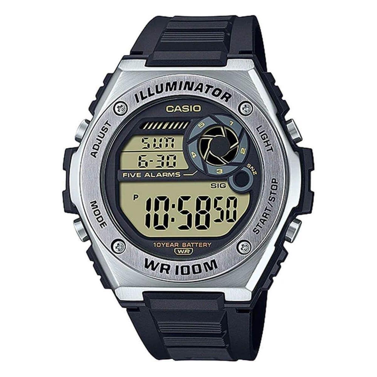 Relógio Casio Standard Masculino MWD-100H-9AVDF - Preto+Prata | Netshoes
