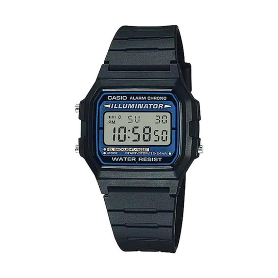 Relógio Casio Standard Unissex F-105W-1ADF - Preto Menor preço em Relógio Casio Standard Unissex F-105W-1ADF - Preto