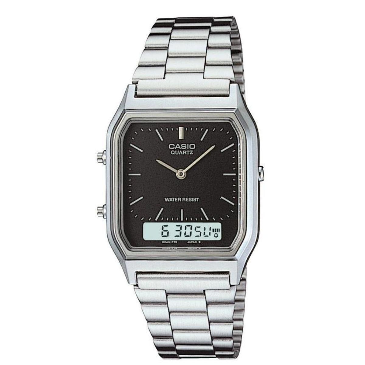relogio casio aq 230 prata