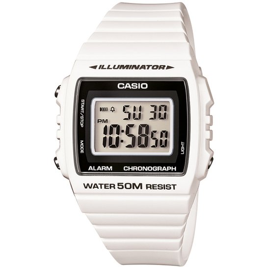 Relógio Casio W-215H-4A - Branco Menor preço em Relógio Casio W-215H-4A - Branco