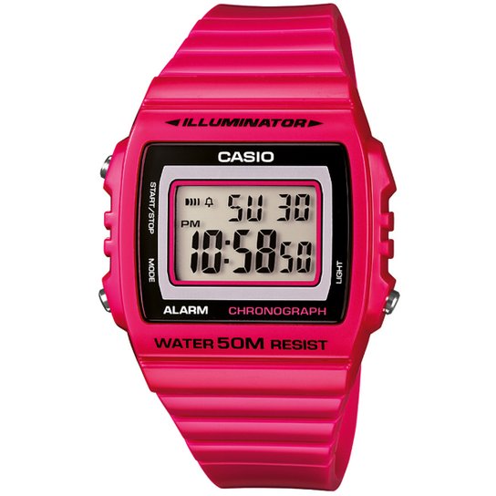 Relógio Casio W-215H-4A - Pink Menor preço em Relógio Casio W-215H-4A - Pink