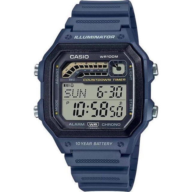Relógio Casio WS-1600H-2AVDF Alarme / Cronômetro - Azul Menor preço em Relógio Casio WS-1600H-2AVDF Alarme / Cronômetro - Azul