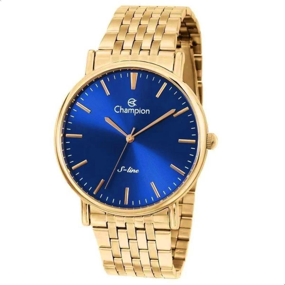 Relógio Champion Analógico Slim Masculino - Dourado | Netshoes