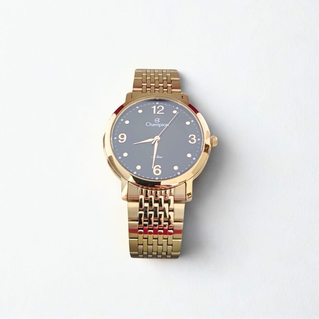 Relogio Champion dourado slim CN21176U