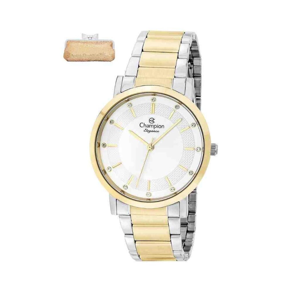 Relógio Champion Prata Dourado Feminino CN25627B