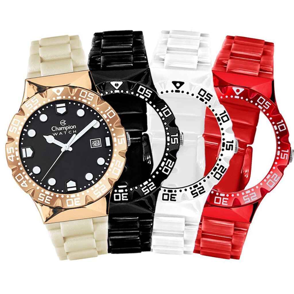 Relógio Champion Troca Pulseiras CP31901H Prova D'Água 100m