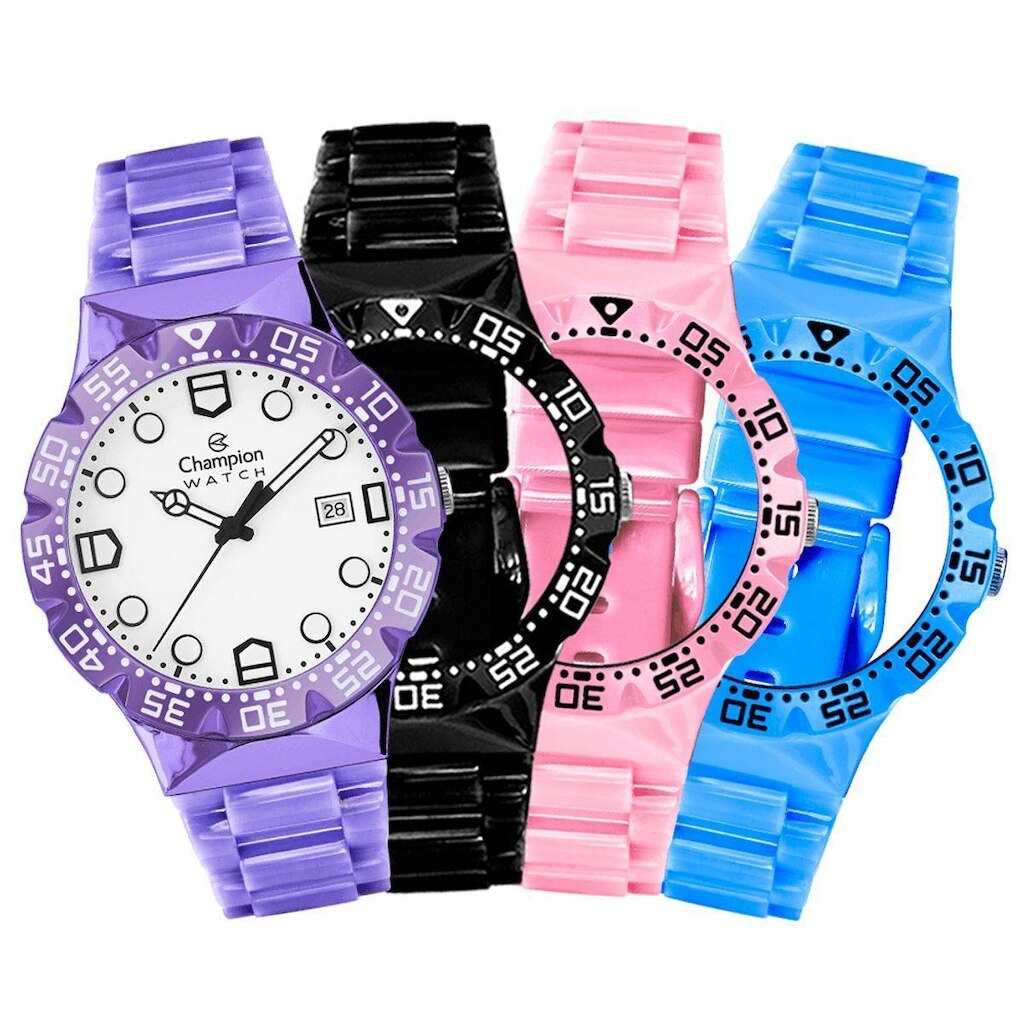 Relógio Champion Troca Pulseiras CP31901M Prova D'Água 100m