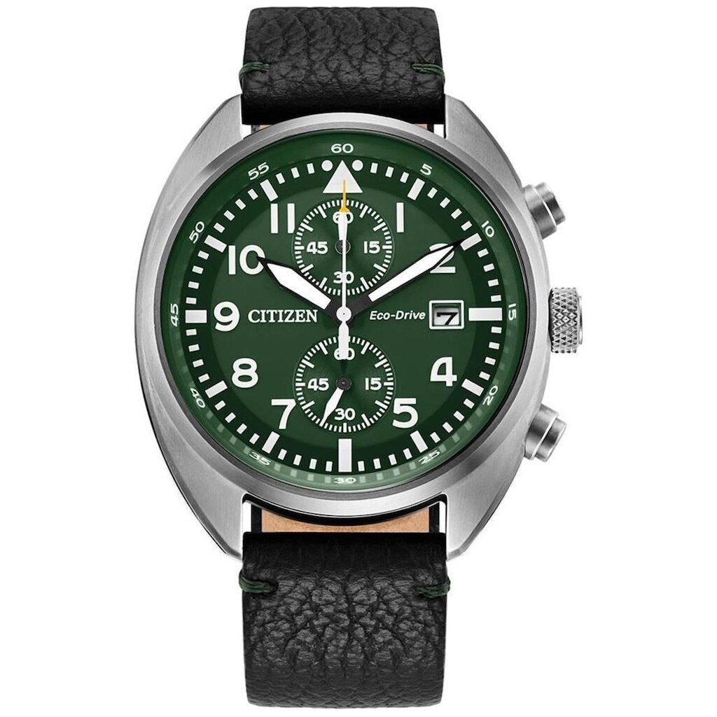 Relógio Citizen Masculino Ref: Ca7041-07x Solar Prateado Cronógrafo Eco-Drive