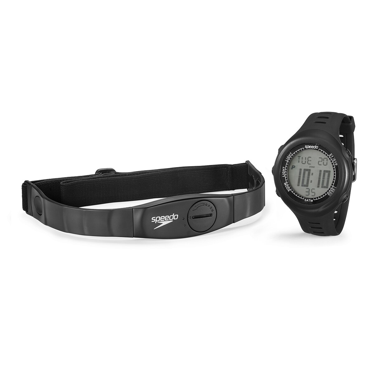 Relógio com Monitor Cardíaco Digital Speedo - Preto | Netshoes