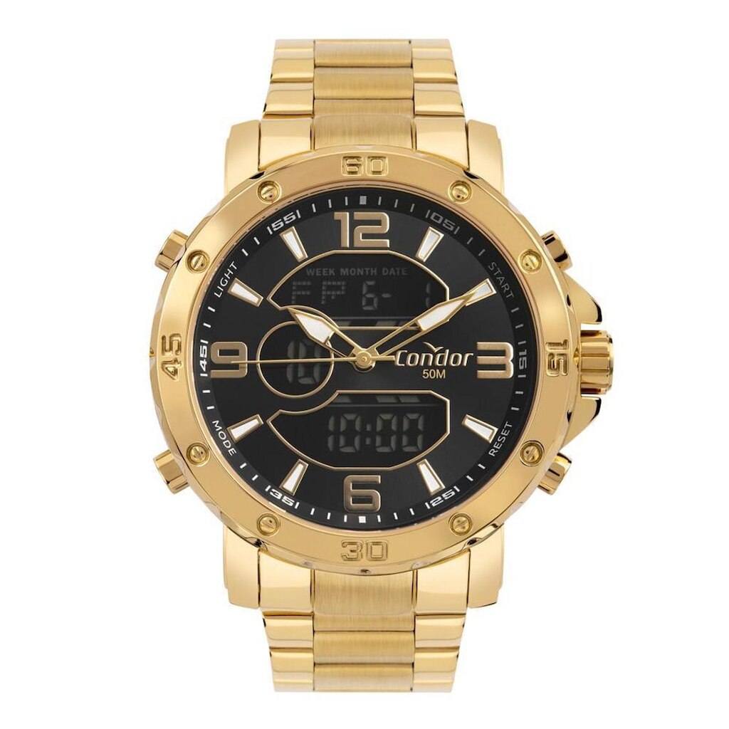 Relógio Condor Masculino Digital Dourado - COBJK611AA/4P COBJK611AA/4P