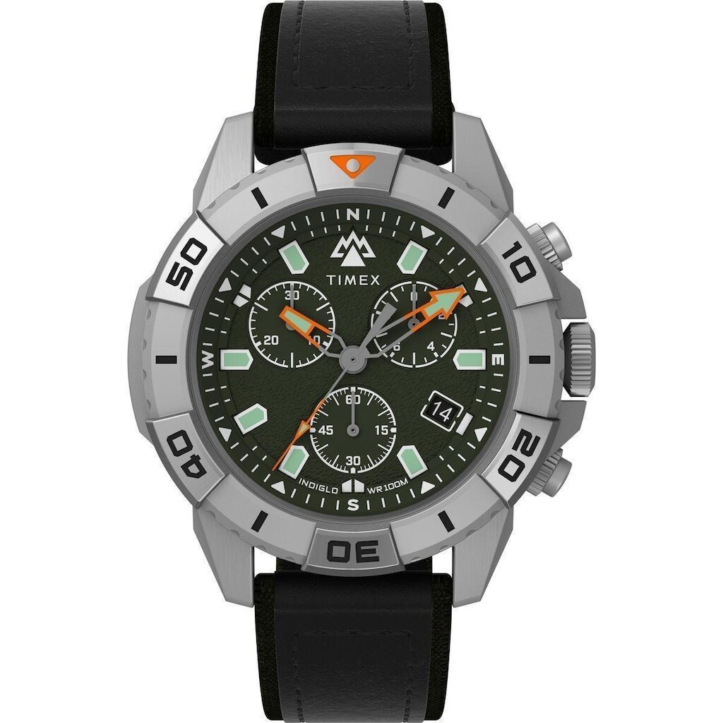 Relógio Couro Expedition North Ridge Mostrador Verde TIMEX