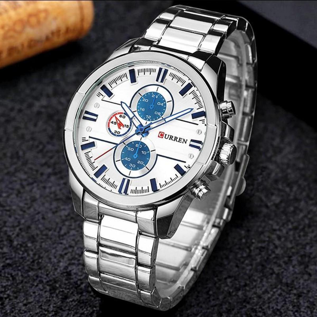 Relógio Curren Masculino Pulseira De Couro Original R002-5 | Camisas e  Acessórios