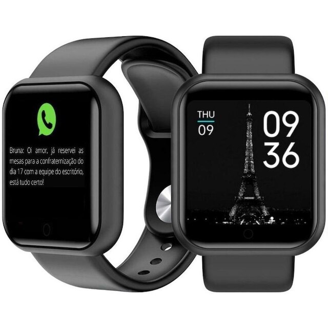 Relógio D20 Digital Smartwatch Mede Pressão Arterial Batimento Cardiaco ...