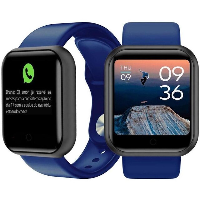 Relógio D20 Digital Smartwatch Mede Pressão Arterial Batimento Cardiaco ...