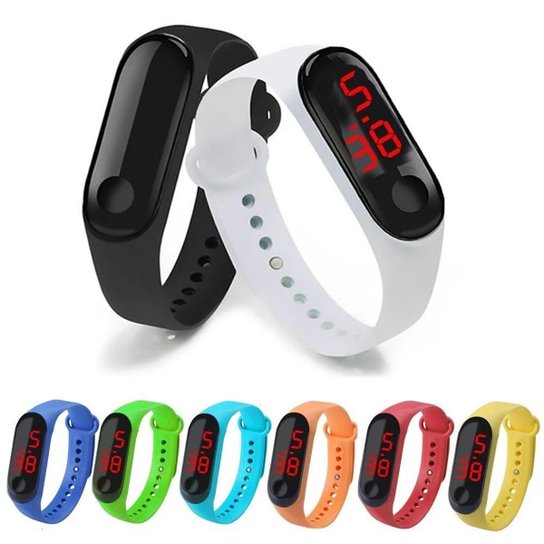 Relógio De Pulso Digital Esportivo Unissex Led - Branco Menor preço em Relógio De Pulso Digital Esportivo Unissex Led - Branco