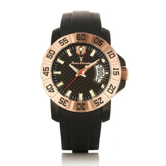 Relógio De Pulso Jean Vernier Pulseira Silicone Prático