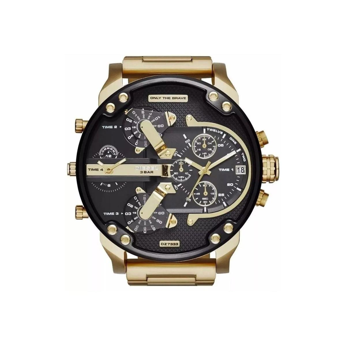 Relógio Diesel Dz7333 Mr.daddy Gold Black 57mm Menor preço em Relógio Diesel Dz7333 Mr.daddy Gold Black 57mm