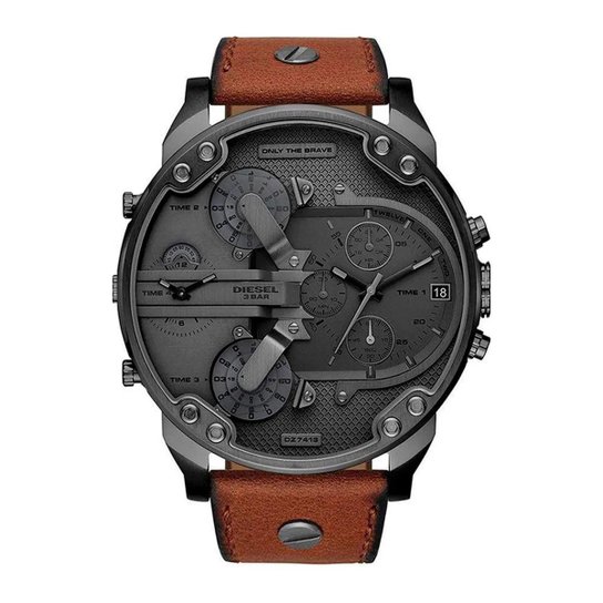 Relógio Diesel Dz7413 Mr.daddy Cinza 57mm - Preto Menor preço em Relógio Diesel Dz7413 Mr.daddy Cinza 57mm - Preto