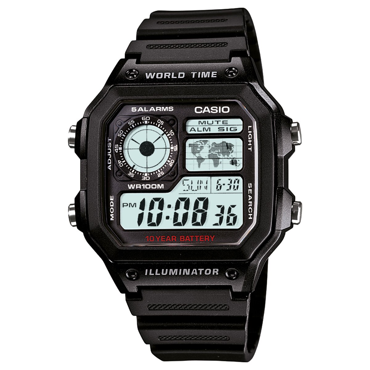 Rel gio Digital Casio AE 1200WH 1AVDF Masculino Preto Netshoes rel-gio-digital-casio-ae-1200wh-1avdf-masculino-preto-netshoes