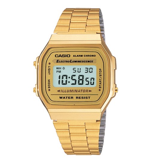 Relógio Digital Casio Vintage A168WG-9W - Dourado Menor preço em Relógio Digital Casio Vintage A168WG-9W - Dourado