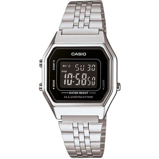 Relógio Digital Casio Vintage LA680WA-1B Feminino - Prata Menor preço em Relógio Digital Casio Vintage LA680WA-1B Feminino - Prata