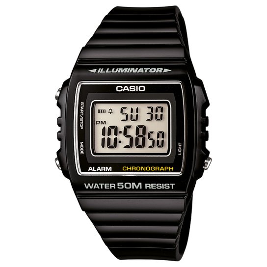 Relógio Digital Casio W-215H-1AVDF Masculino - Preto Menor preço em Relógio Digital Casio W-215H-1AVDF Masculino - Preto