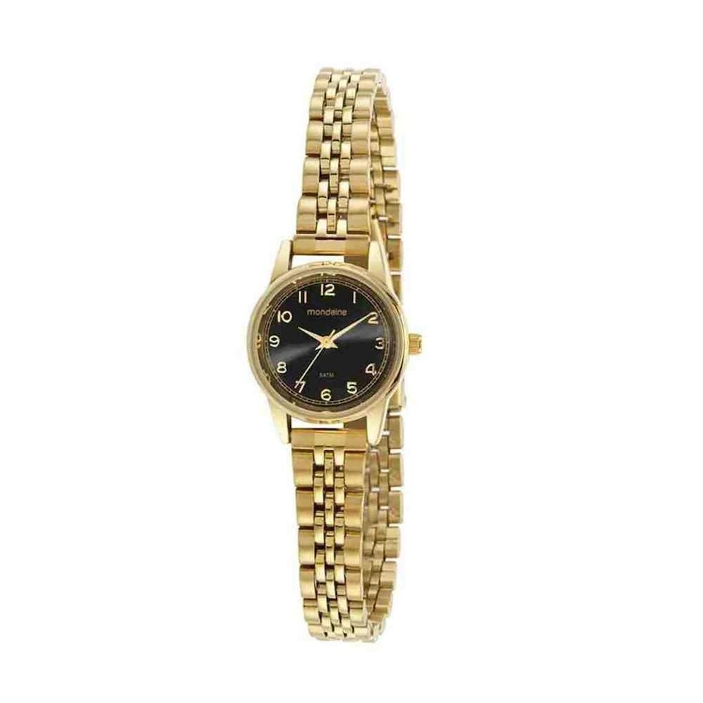 Relógio Dourado Feminino Mondaine 32425LPMVDE1
