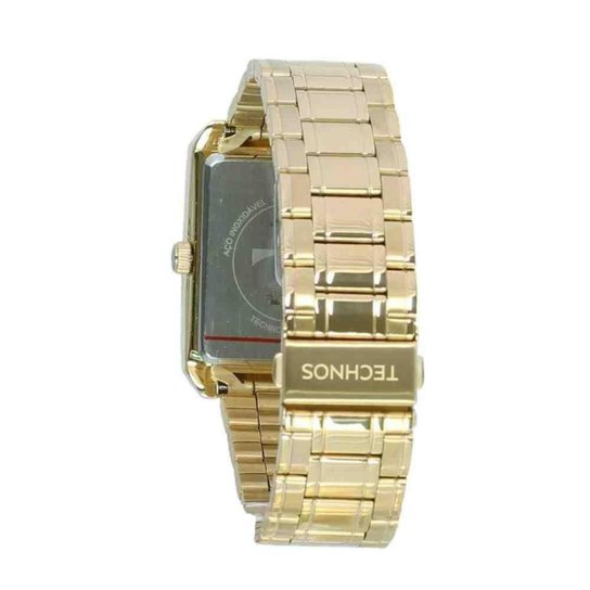 Relógio Dourado Masculino Technos Steel 2115KOBS/1D