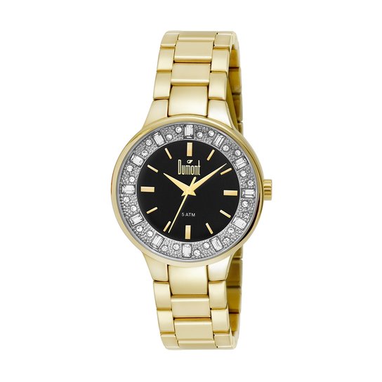 Relógio Dumont Feminino Splendore - Dourado+Preto