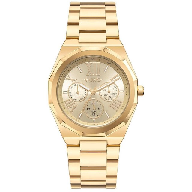 Relógio Euro Feminino Multiglow Dourado - EU6P29AJB/4D