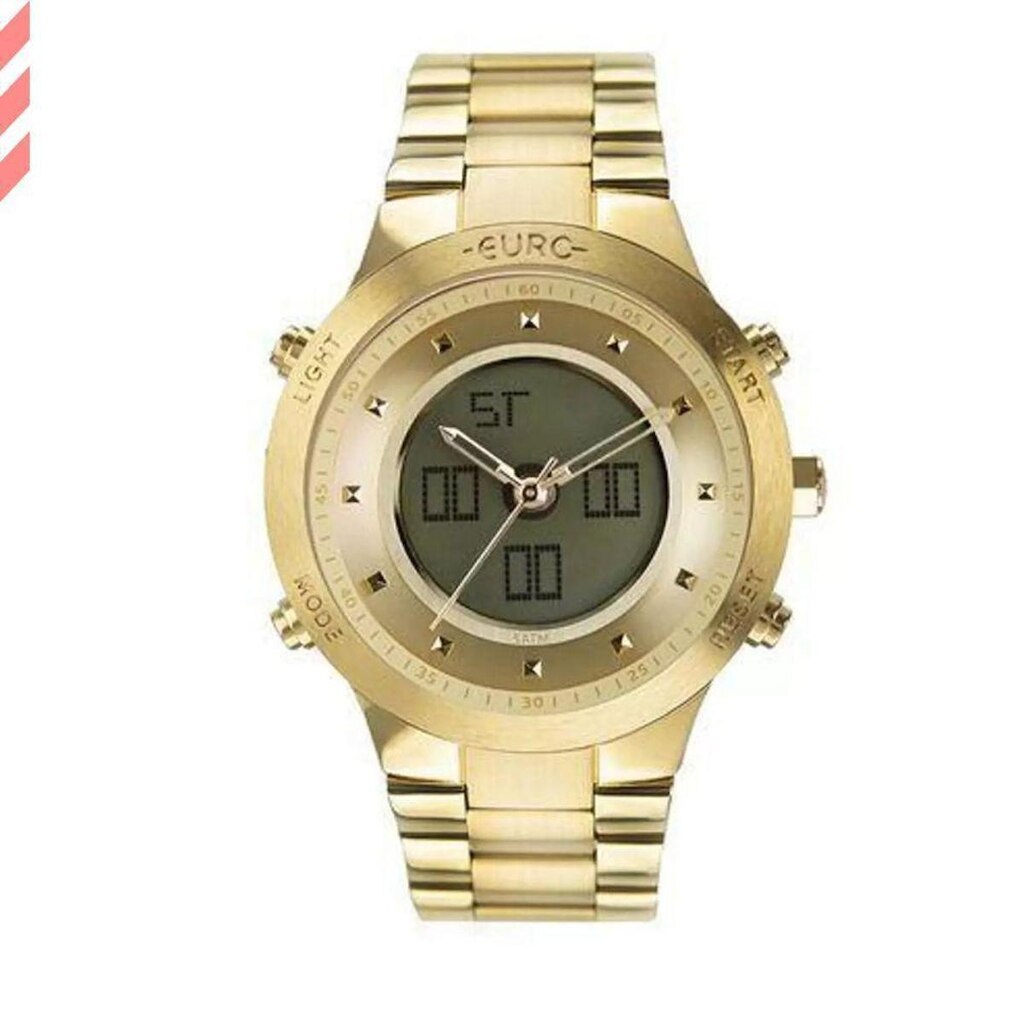 RELOGIO FEMININO ANADIGI DOURADO EURO EUBJ3889AD/4D
