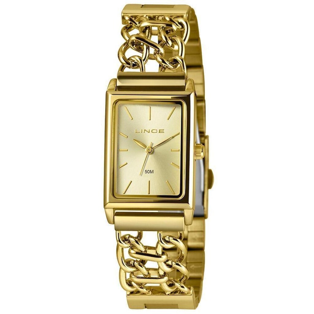 Relógio Feminino Chain Lince Dourado LQG4798L23 C1KX