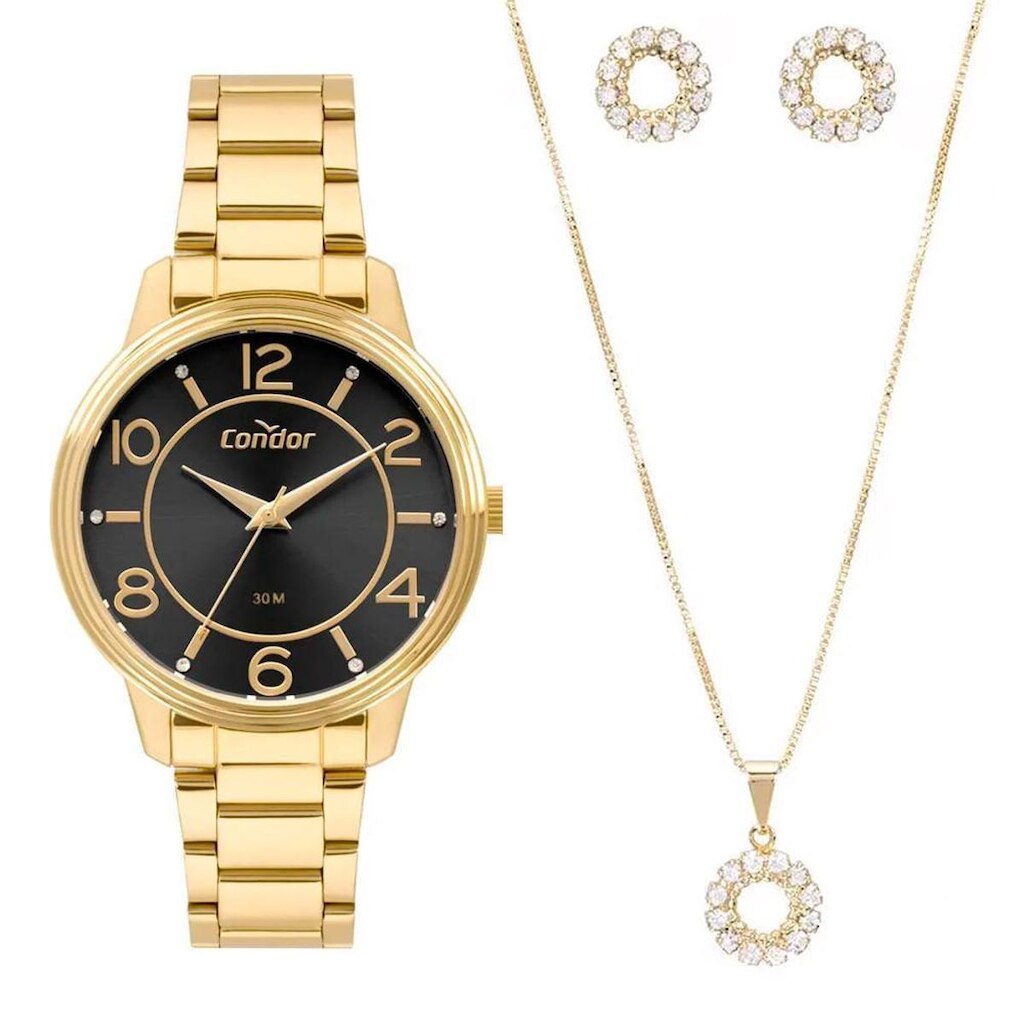 Relógio Feminino Condor Analógico COPC21AEDO/K4P com Conjunto Dourado