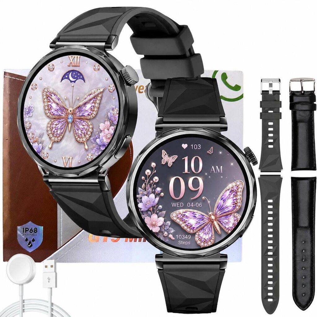 Relogio Feminino Luxo Smartwatch Redondo Série 11 GT5 Mini Chatgpt Android iOS Responde Whatz Amoled