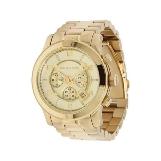 Relógio Feminino Michael Kors Mk8077 Dourado 45mm - Dourado Menor preço em Relógio Feminino Michael Kors Mk8077 Dourado 45mm - Dourado