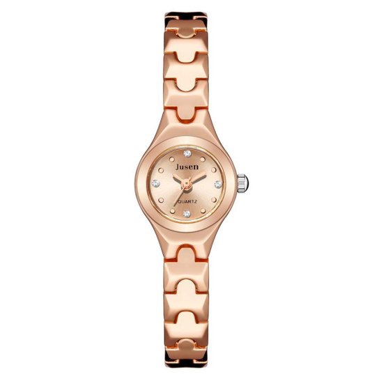 Relógio Feminino Mini Dourado Rosé Luxo Analógico Pequeno - Rose Gold Menor preço em Relógio Feminino Mini Dourado Rosé Luxo Analógico Pequeno - Rose Gold