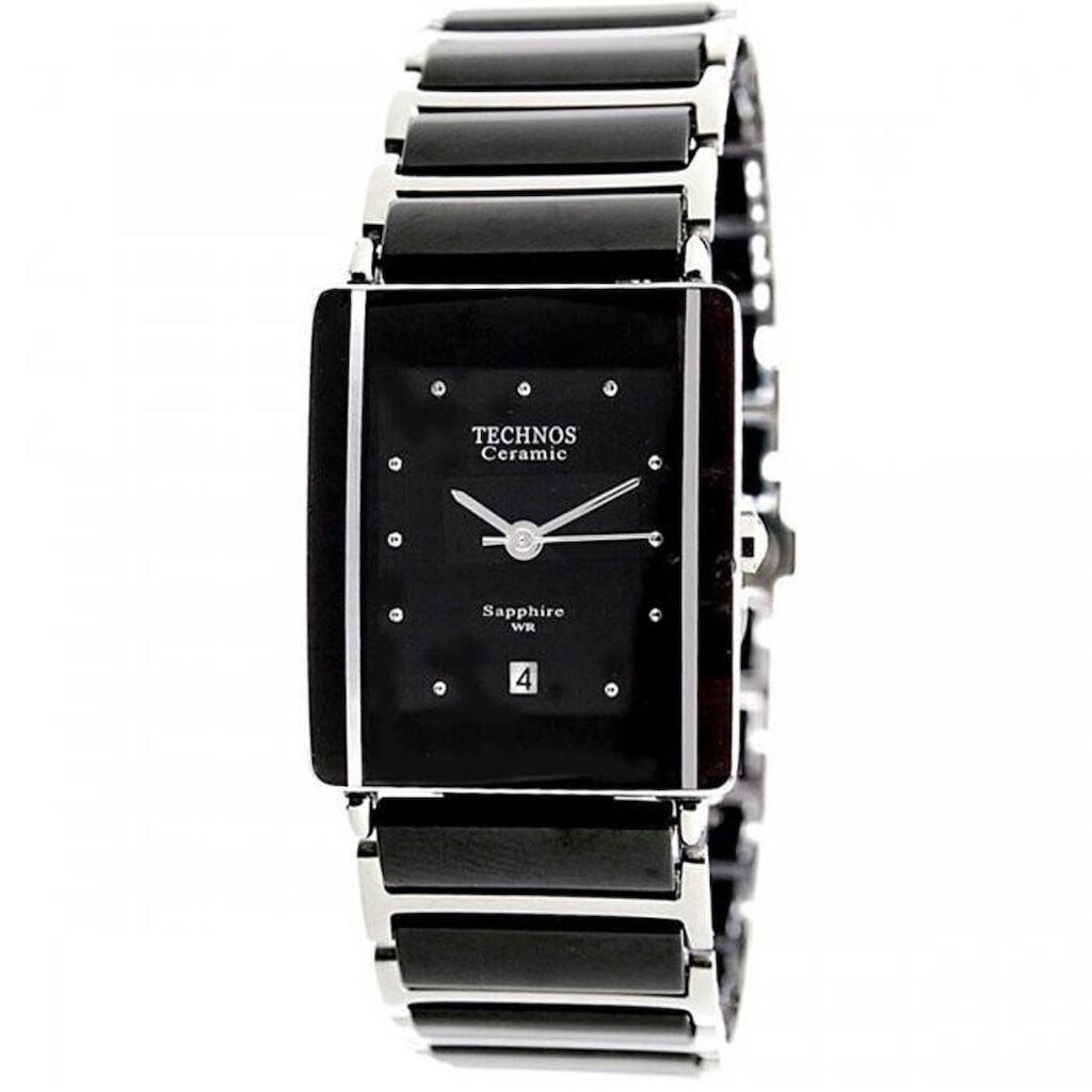 Relógio Feminino Technos Ceramic 1N12ACPAI/1P 25mm Aço Prata/Cerâmica Preta