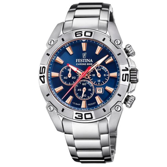 Relógio Festina Masculino Aço F20543/4 10 ATM - Prata Menor preço em Relógio Festina Masculino Aço F20543/4 10 ATM - Prata