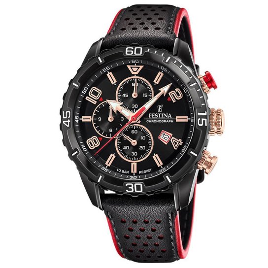 Relógio Festina Masculino Couro Preto F20519/4 10 ATM - Preto Menor preço em Relógio Festina Masculino Couro Preto F20519/4 10 ATM - Preto