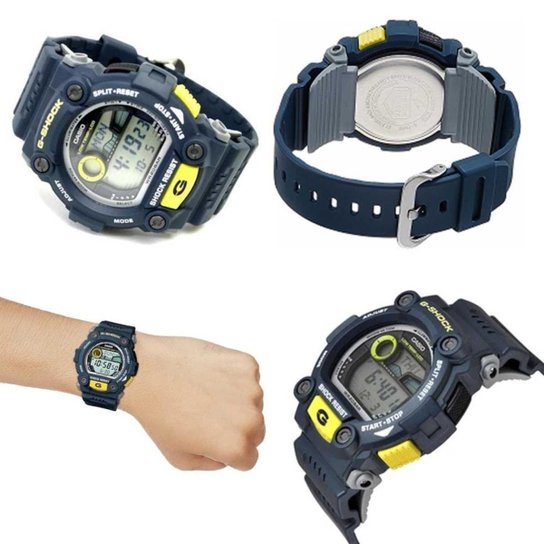 Relógio G-Shock G-7900-2DR C/ Tabua De Marés - Azul Menor preço em Relógio G-Shock G-7900-2DR C/ Tabua De Marés - Azul