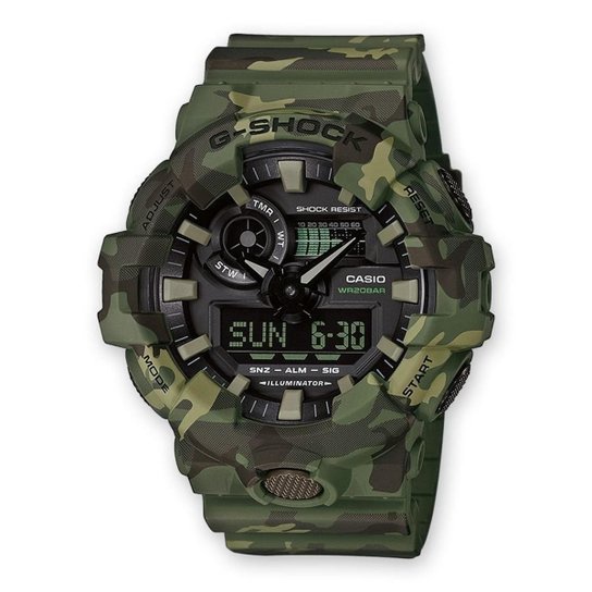Relógio G-Shock GA-700CM - Verde Menor preço em Relógio G-Shock GA-700CM - Verde